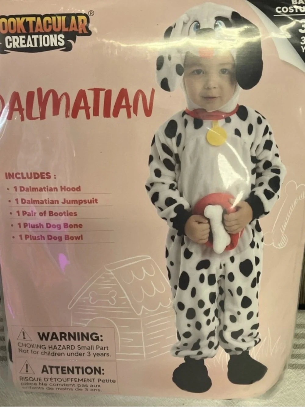 Dalmatian Spot Kids One-Piece costume - White and Black halloween